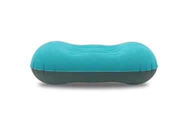 Poliéster/material de algodón inflables de la almohada del viaje del color azul/verde proveedor