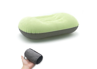 Poliéster/material de algodón inflables de la almohada del viaje del color azul/verde proveedor