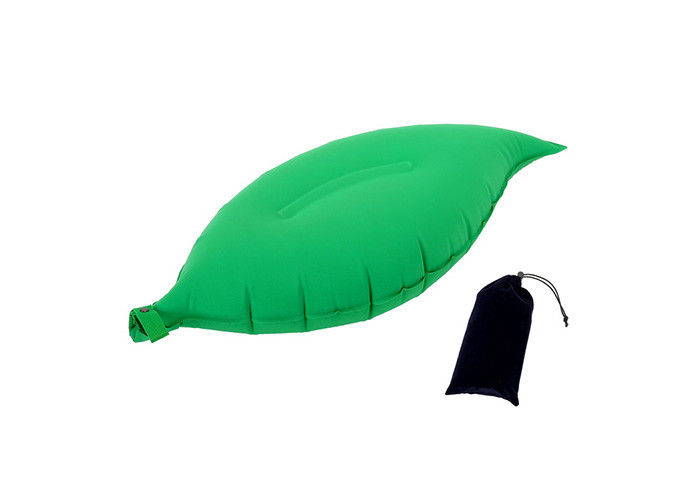El viaje inflable el dormir soporta el poliéster/el material de algodón verdes de la forma de hoja proveedor